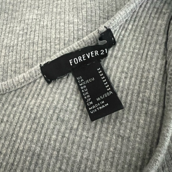 Gray Ribbed Bodycon Dress - Picture 8 of 8